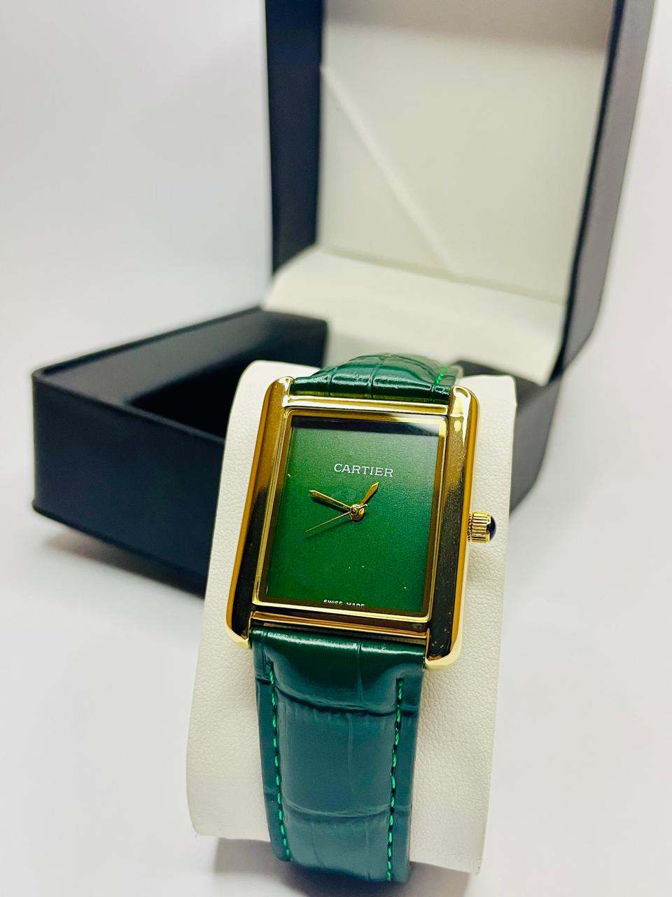 Vintage Tank Luxury Elegant Brown Dial Square Watch