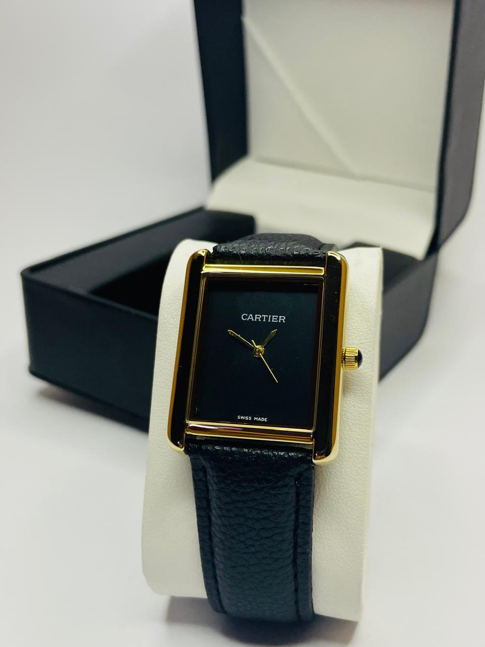 Vintage Tank Luxury Elegant Brown Dial Square Watch