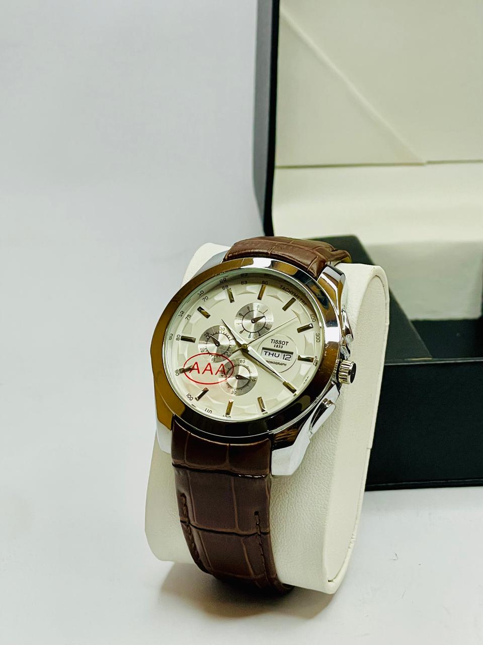Tissot Couturier Chronograph Men's Watch | Brown Leather | RWC Pakistan