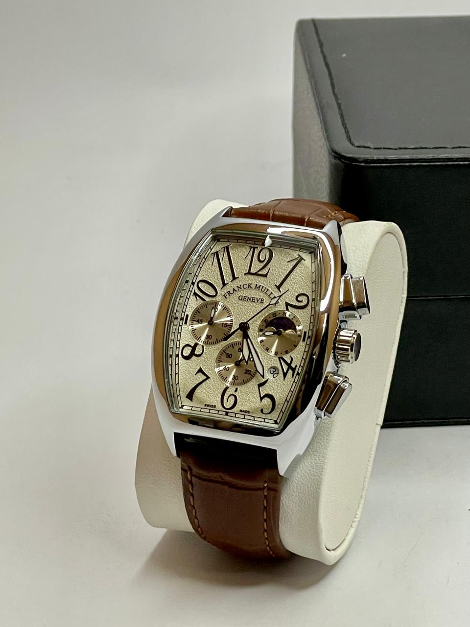 Franck Muller Chronograph Men's Watch | Brown Leather Strap | RWC Pakistan
