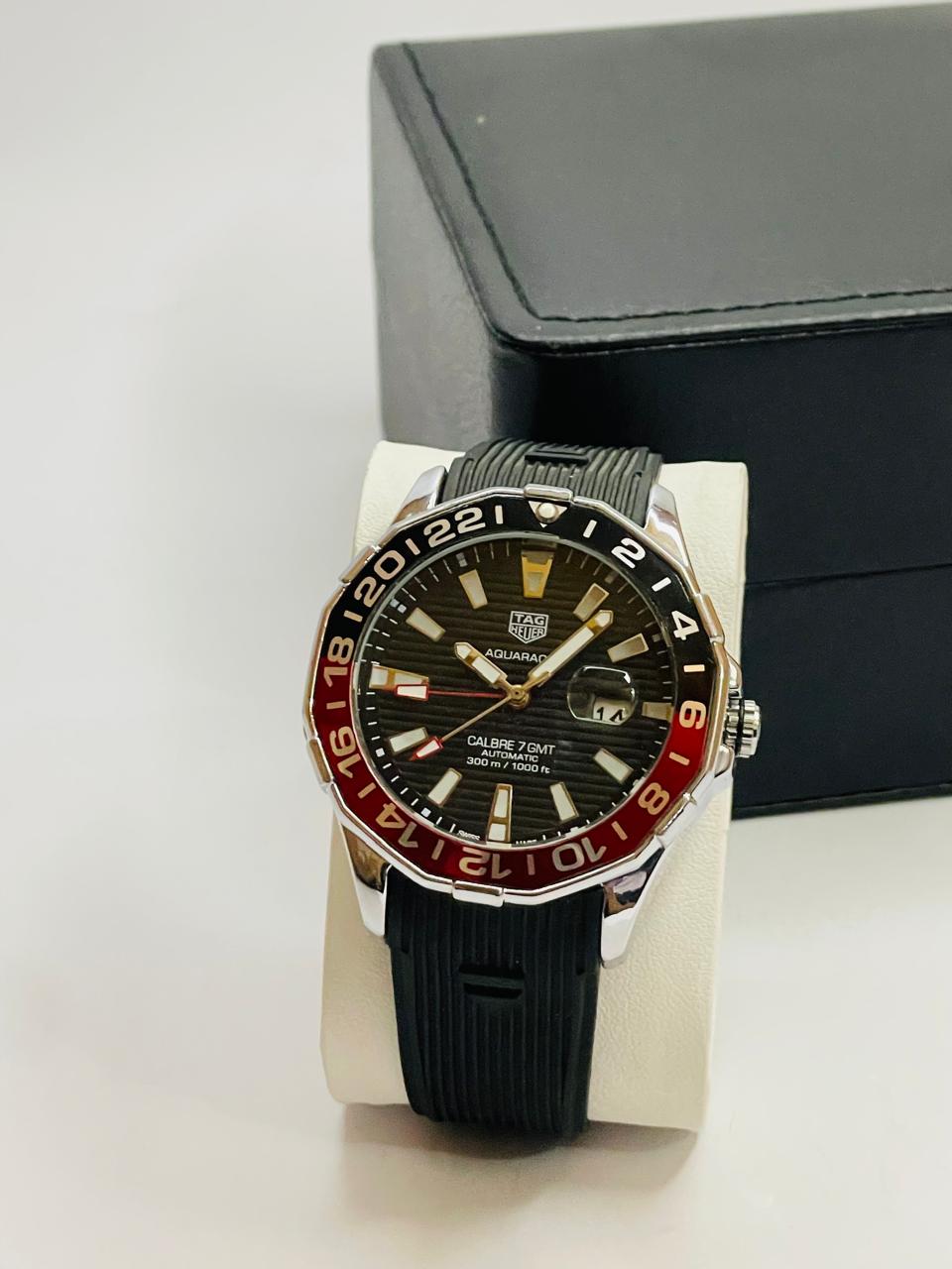 TAG Heuer Calibre 7 GMT Men's Watch | Silicon Strap Master Lock | RWC Pakistan