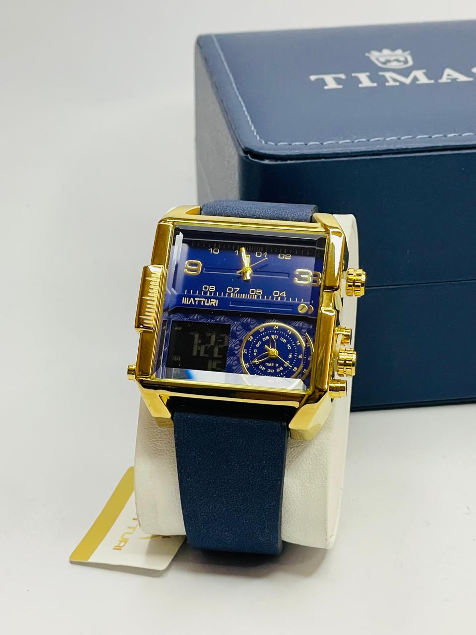 Triple Time Zone Chronograph Sports Watch