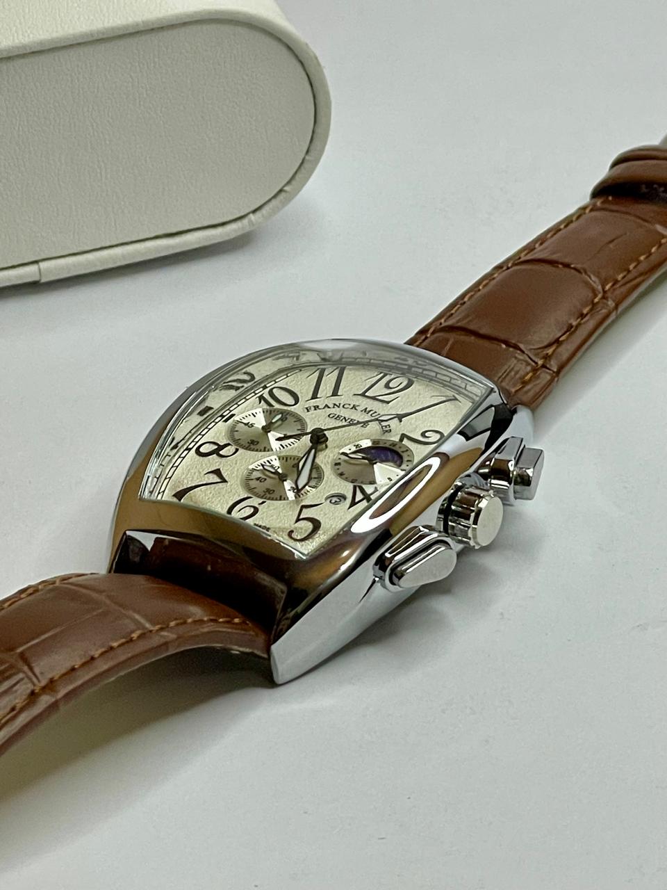 Franck Muller Chronograph Men's Watch | Brown Leather Strap | RWC Pakistan