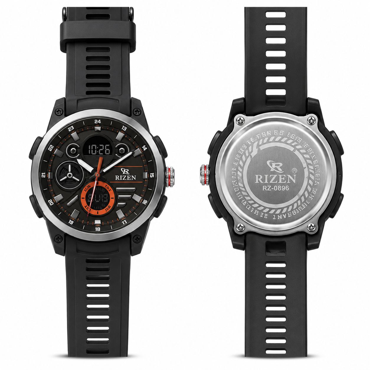 Rizen-rz-0895-sports-watch-dual-time| RWC online|pakistan