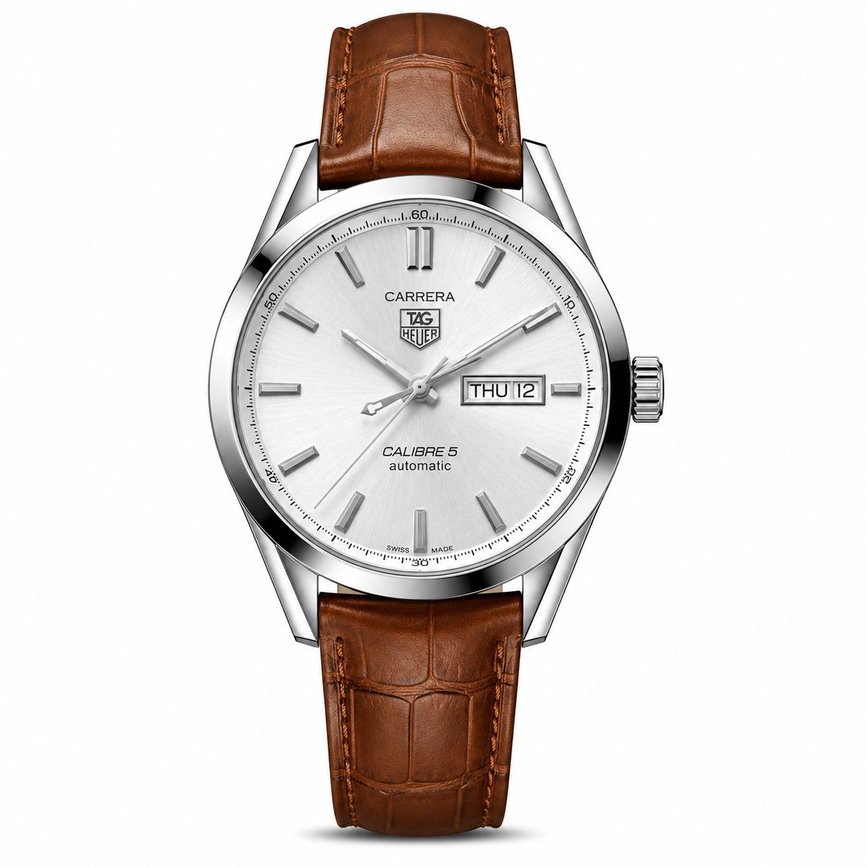 TAG Heuer Calibre 5 Men's Watch | Leather Strap Master Lock | RWC Pakistan