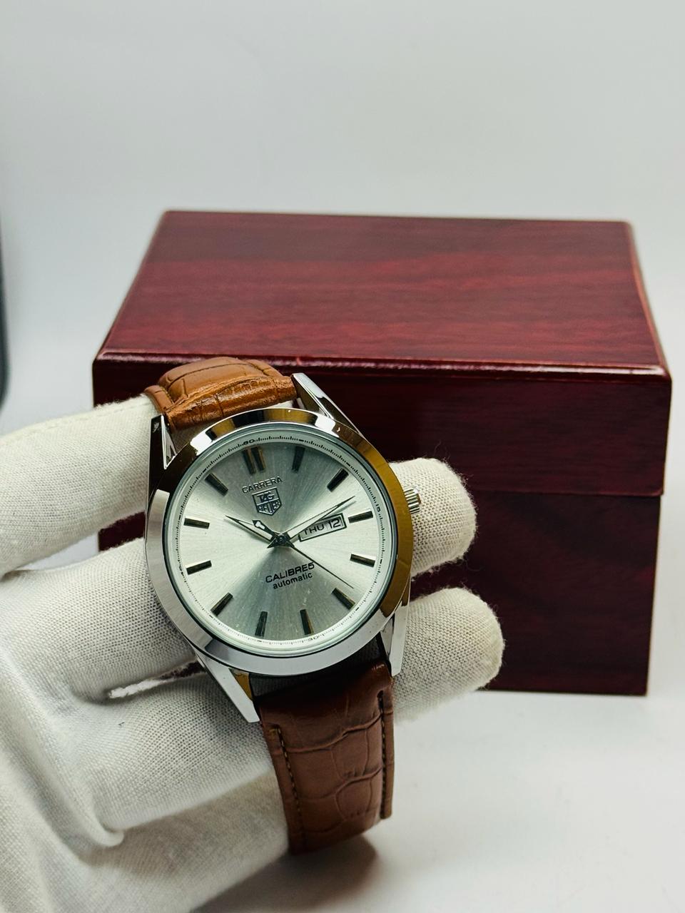 TAG Heuer Calibre 5 Men's Watch | Leather Strap Master Lock | RWC Pakistan